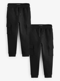 Next Slim Fit Cargo Joggers 2 Pack (3-16yrs)^BOY Joggers|Sweat Pants