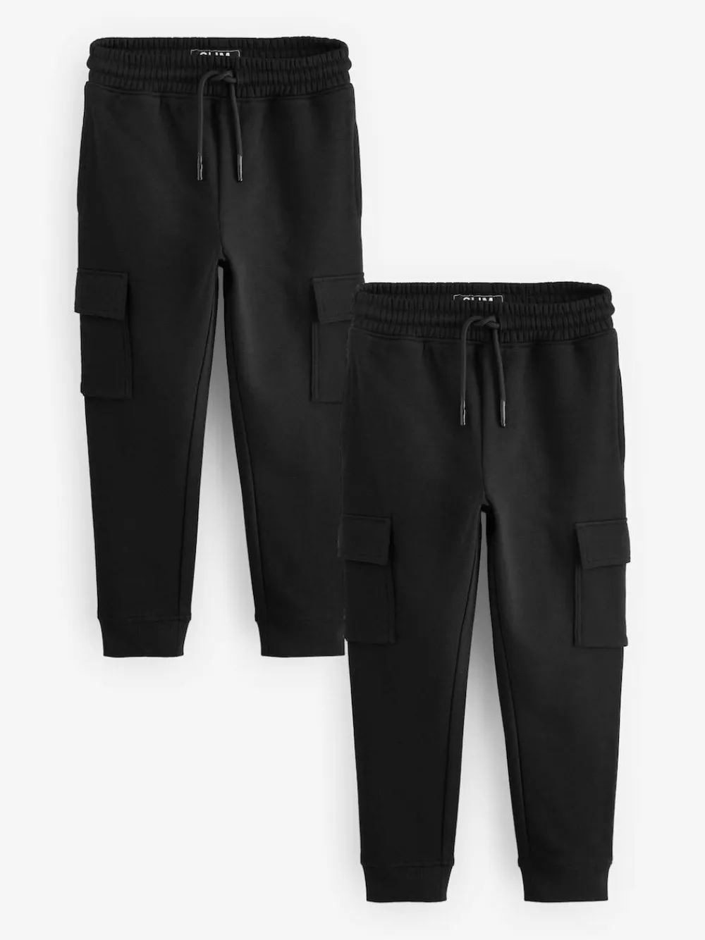 Next Slim Fit Cargo Joggers 2 Pack (3-16yrs)^BOY Joggers|Sweat Pants