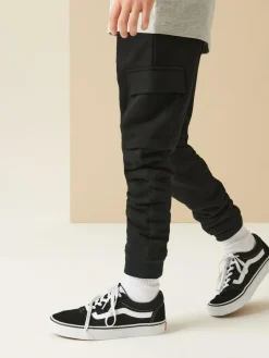 Next Black Slim Fit Cargo Rich Joggers (3-16yrs)^BOY Joggers|Sweat Pants