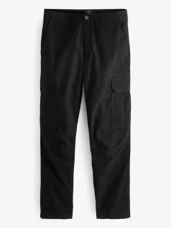 Outlet Next Black Slim Fit Cotton Stretch Cargo Trousers