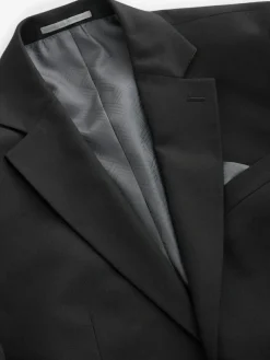 Next Slim Fit Flannel Suit Jacket^ Black Suits|Suits & Tuxedos