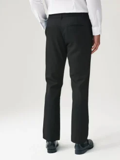 Online Next Slim Fit Plain Front Smart Trousers 2 Pack Black