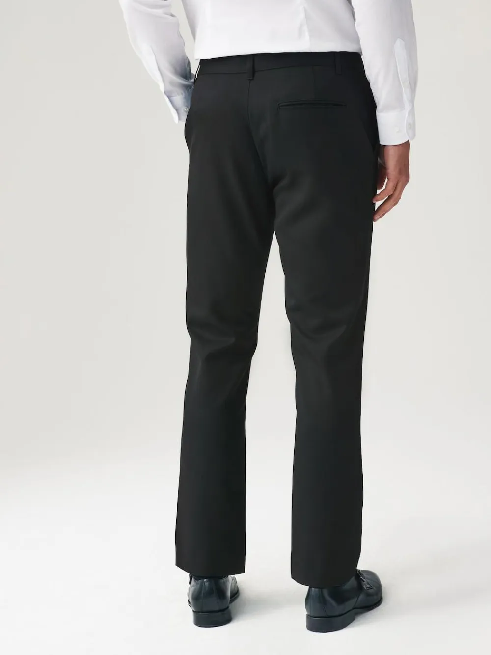 Online Next Slim Fit Plain Front Smart Trousers 2 Pack Black
