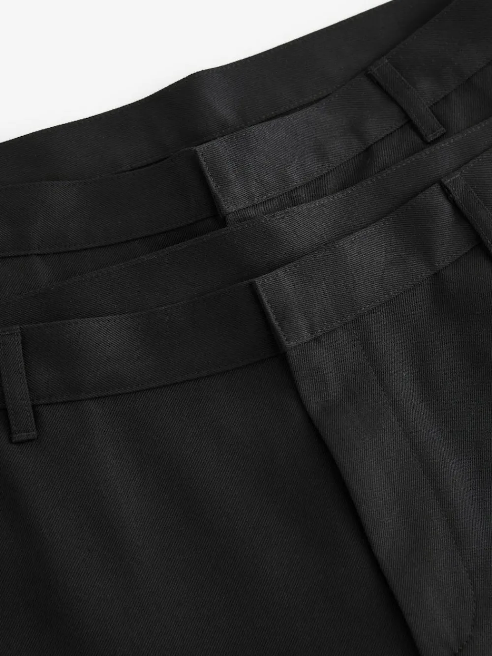 Online Next Slim Fit Plain Front Smart Trousers 2 Pack Black