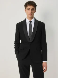 Discount Next Black Slim Fit Sequin Tuxedo Suit Jacket