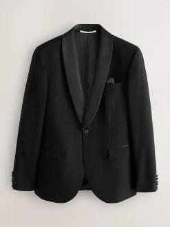 Discount Next Black Slim Fit Sequin Tuxedo Suit Jacket