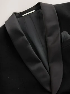 Discount Next Black Slim Fit Sequin Tuxedo Suit Jacket