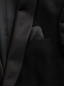 Discount Next Black Slim Fit Sequin Tuxedo Suit Jacket