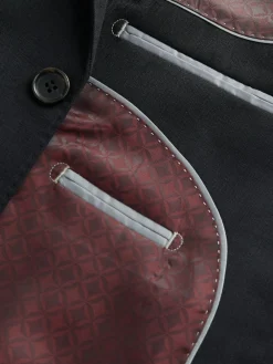 Next Slim Fit Signature Nova Fides 100% Italian Wool Suit Jacket^ Blazers & Formal Jackets|Black Suits