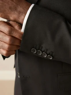 Next Slim Fit Signature Nova Fides 100% Italian Wool Suit Jacket^ Blazers & Formal Jackets|Black Suits