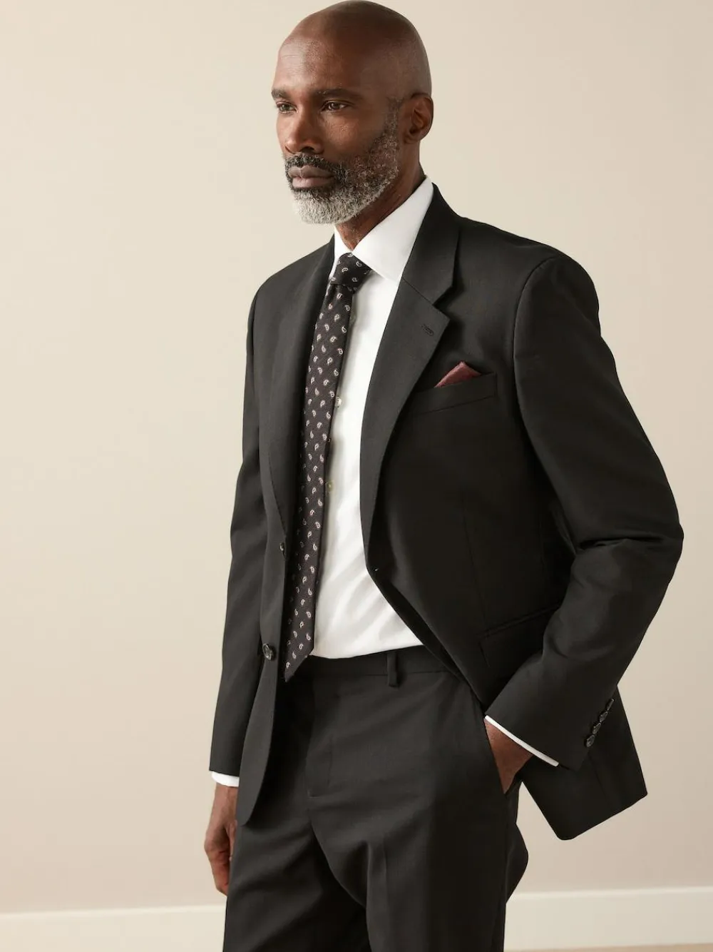 Next Slim Fit Signature Nova Fides 100% Italian Wool Suit Jacket^ Blazers & Formal Jackets|Black Suits