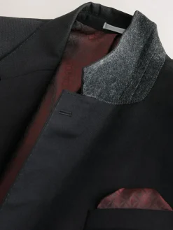 Next Slim Fit Signature Nova Fides 100% Italian Wool Suit Jacket^ Blazers & Formal Jackets|Black Suits