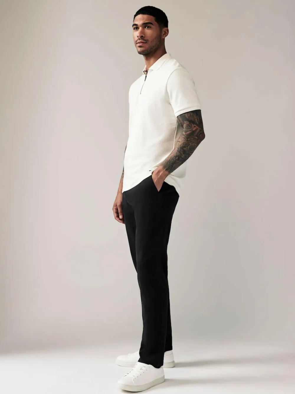 Next Black Slim Fit Stretch Chinos Trousers^ Pants & Chinos|Nightwear