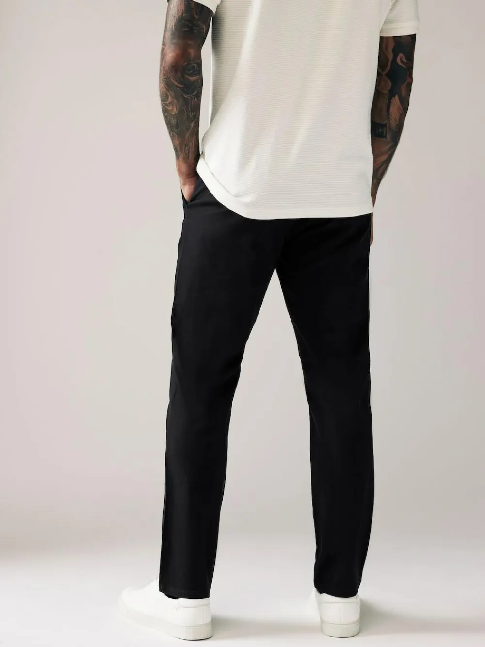 Next Black Slim Fit Stretch Chinos Trousers^ Pants & Chinos|Nightwear