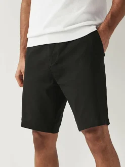 Next Black Slim Fit Stretch Chinos Shorts^ Shorts