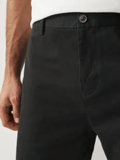 Next Black Slim Fit Stretch Chinos Shorts^ Shorts