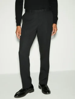 Clearance Next Black Slim Fit Tape Detail Textured Tuxedo Trousers