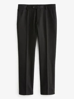 Hot Next Black Slim Fit Textured Suit Trousers