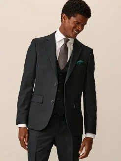 Next Black Slim Fit Textured Suit Jacket^ Blazers & Formal Jackets|Black Suits