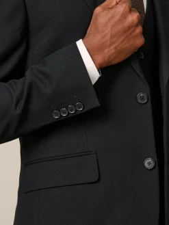 Next Black Slim Fit Textured Suit Jacket^ Blazers & Formal Jackets|Black Suits