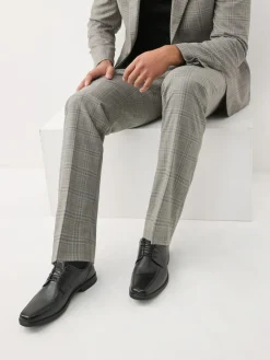 Next Black Slim Panel Leather Shoes