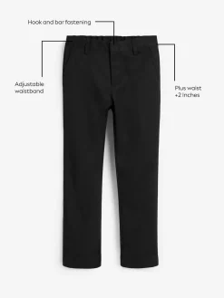 Outlet Next Slim Waist Straight Leg School Trousers (3-17yrs) Black