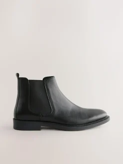 Next Black Smart Leather Chelsea Boots^ Boots|Boots