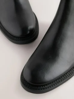 Next Black Smart Leather Chelsea Boots^ Boots|Boots