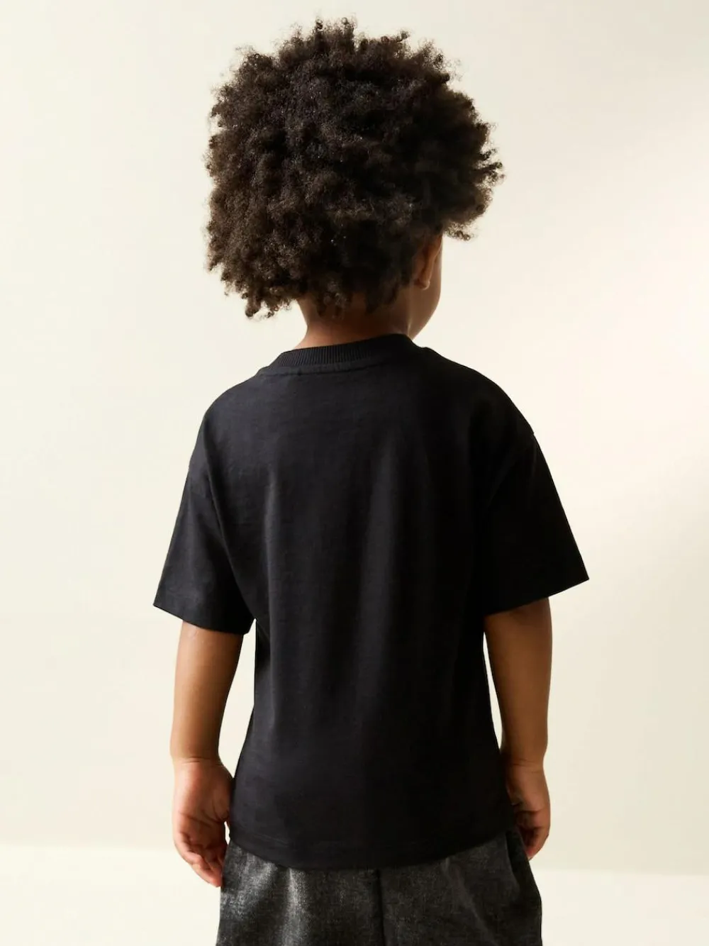 Online Next Black Smile Short Sleeve Small Graphic T-Shirt (3mths-7yrs)