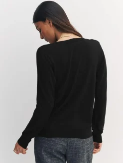 Next Black Soft Touch V-Neck Cotton Rich Jumpers 2 Pack^Women Knitwear|Knitwear