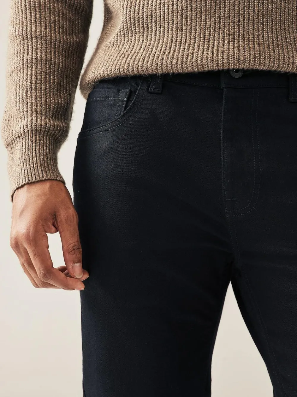 Next Black Solid Single Skinny Fit Classic Stretch Jeans^ Jeans|Jeans