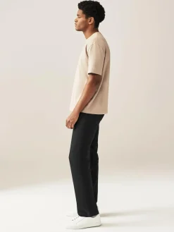 Next Black Solid Single Straight Fit Classic Stretch Jeans^ Jeans|Jeans