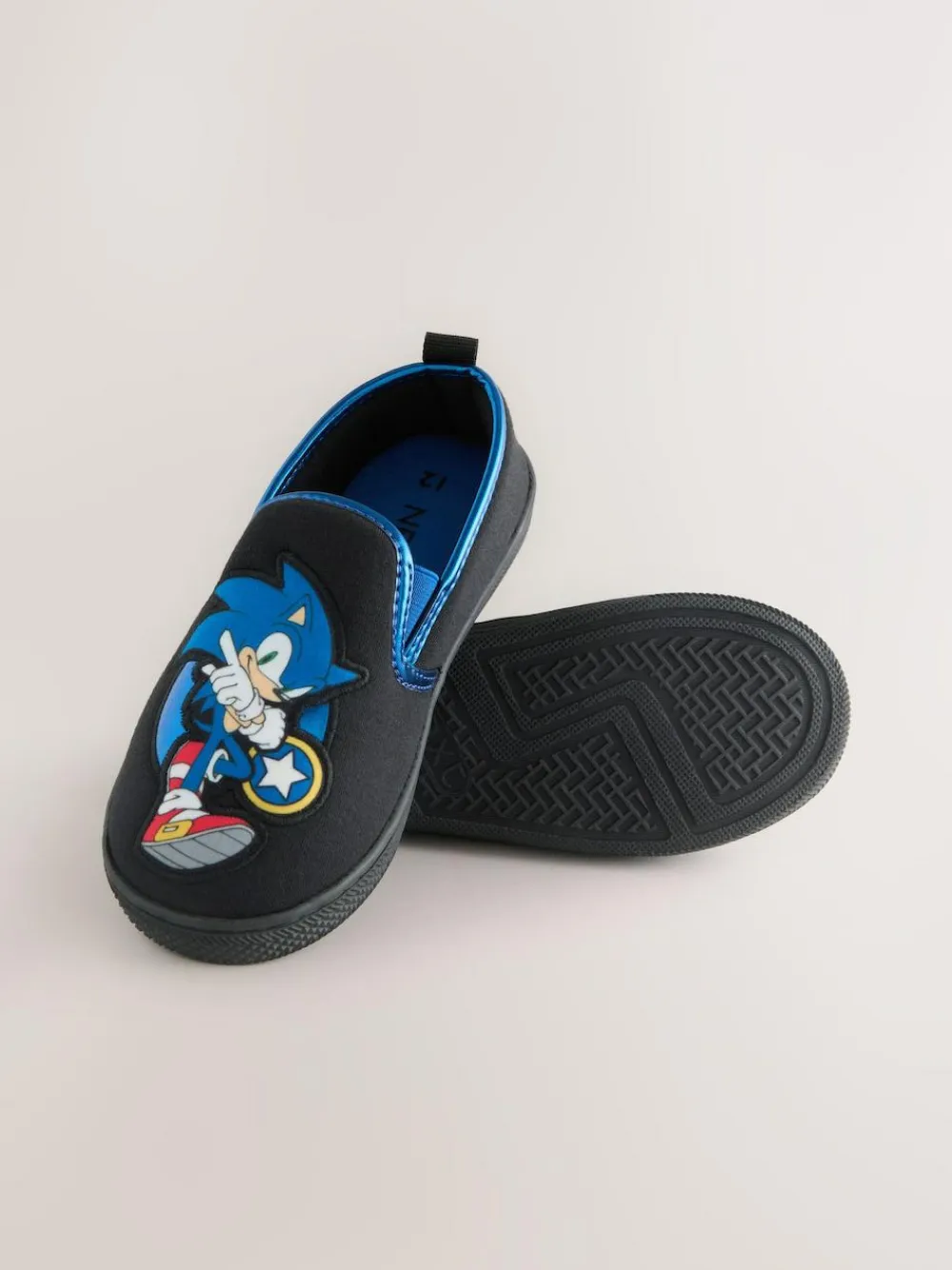 New Next Black Sonic Cupsole Slippers