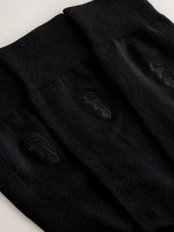 Next Black Stag 5 Pack Multi Stag Lasting Fresh Embroidered Socks^ Socks|Socks
