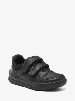 Best Next Black Standard Fit (F) Double Strap Touch Fastening School Trainers