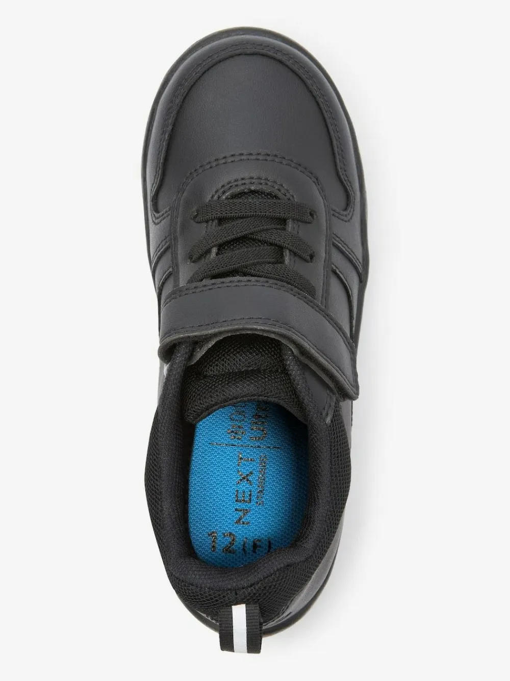 Sale Next Black Standard Fit (F) Elastic Lace School Trainers