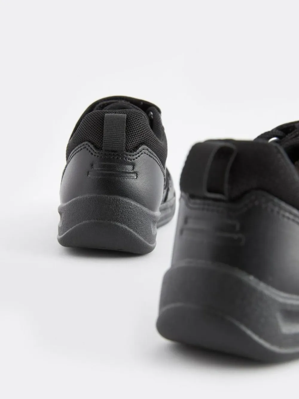 Sale Next Black Standard Fit (F) Elastic Lace School Trainers