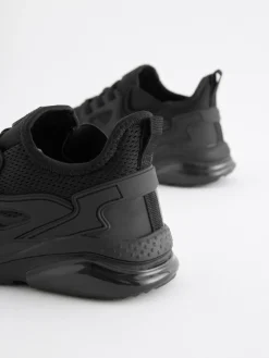 New Next Standard Fit (F) Elastic Lace Trainers Black