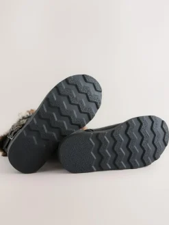 Sale Next Standard Fit (F) Faux Fur Lined Buckle Boots Black