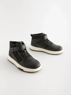 Best Next Standard Fit (F) High Top Trainers Black