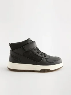 Best Next Standard Fit (F) High Top Trainers Black