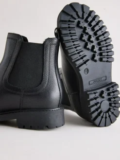 Next Standard Fit (F) Leather Warm Lined Chelsea Boots^BOY School Shoes|Boys Shoes