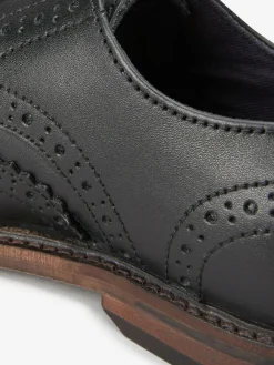 Next Standard Fit (F) Leather Laceup Brogue Shoes^BOY School Shoes|Boys Shoes