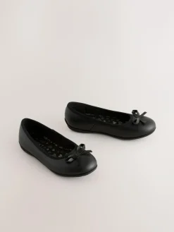 Next Standard Fit (F) Leather Ballerina School Shoes^ Shoes