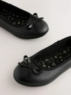 Next Standard Fit (F) Leather Ballerina School Shoes^ Shoes