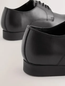 Next Black Standard Fit (F) School Leather Lace Up Shoes^BOY School Shoes|Boys Shoes