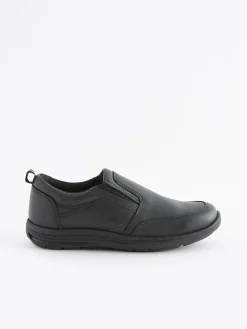 Best Next Black Standard Fit (F) School Leather Loafers