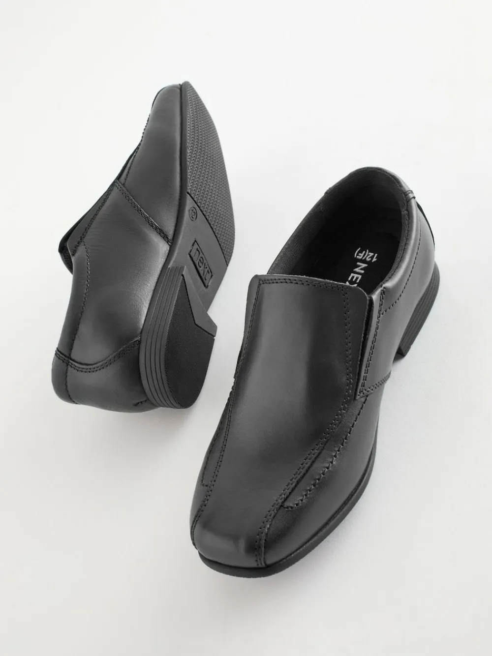 Sale Next Black Standard Fit (F) School Leather Loafers