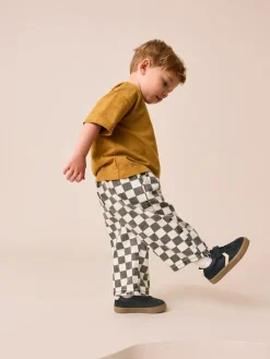 Next Black Standard Fit (F) Touch Fastening Elastic Lace Trainers^BOY Sneakers|Sneakers