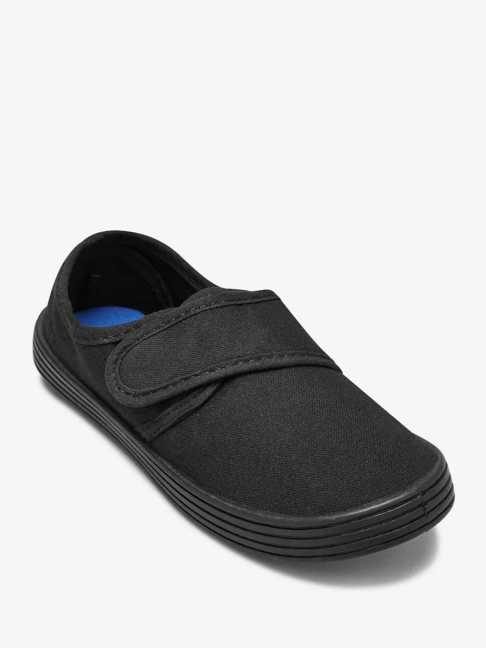 Best Next Black Standard Fit (F) Touch Fastening Plimsoll School Shoes